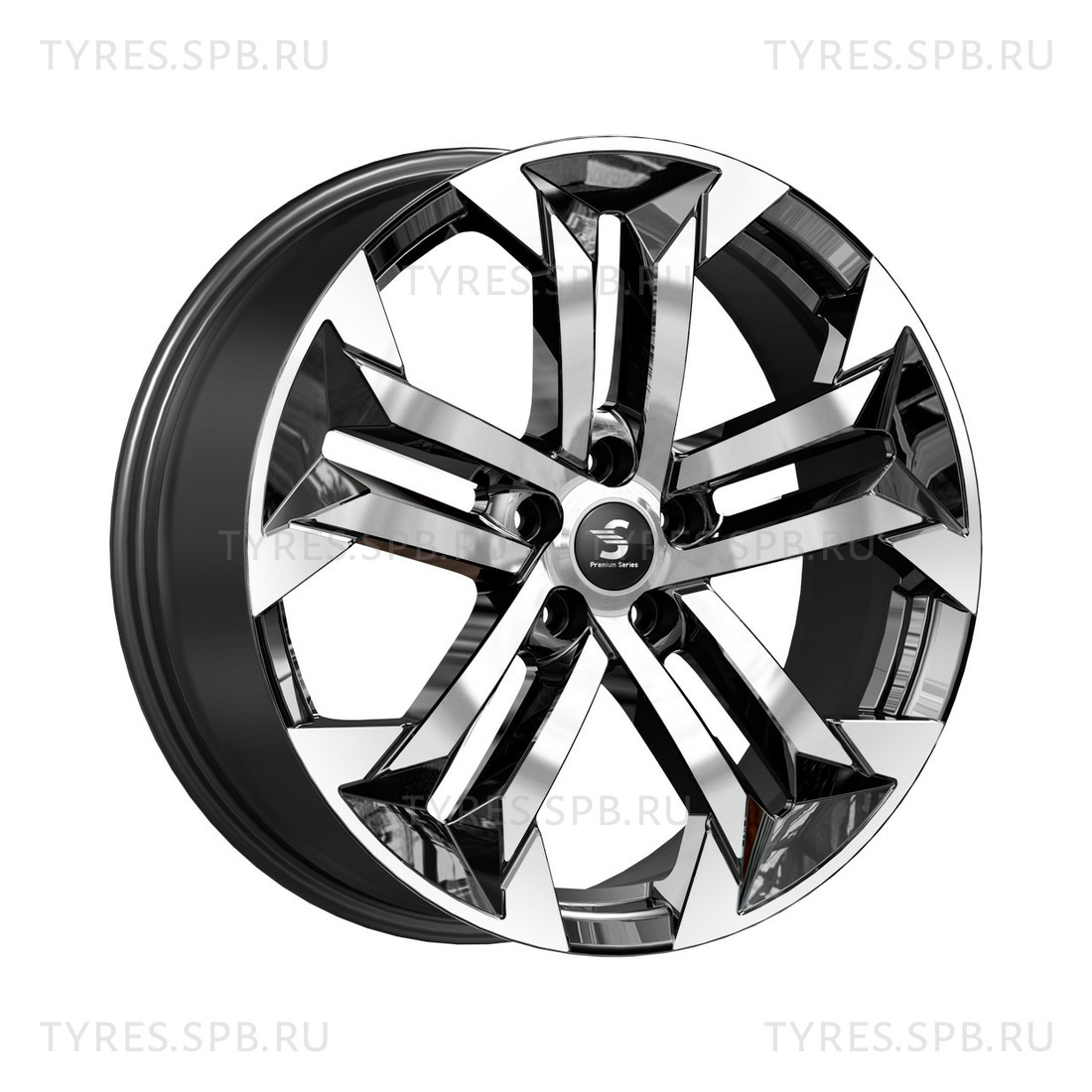 Купить литые диски KP015 Fury black СКАД 7.5x19 5x114.3 64.1 ET40 в  Санкт-Петербурге по отличной цене.