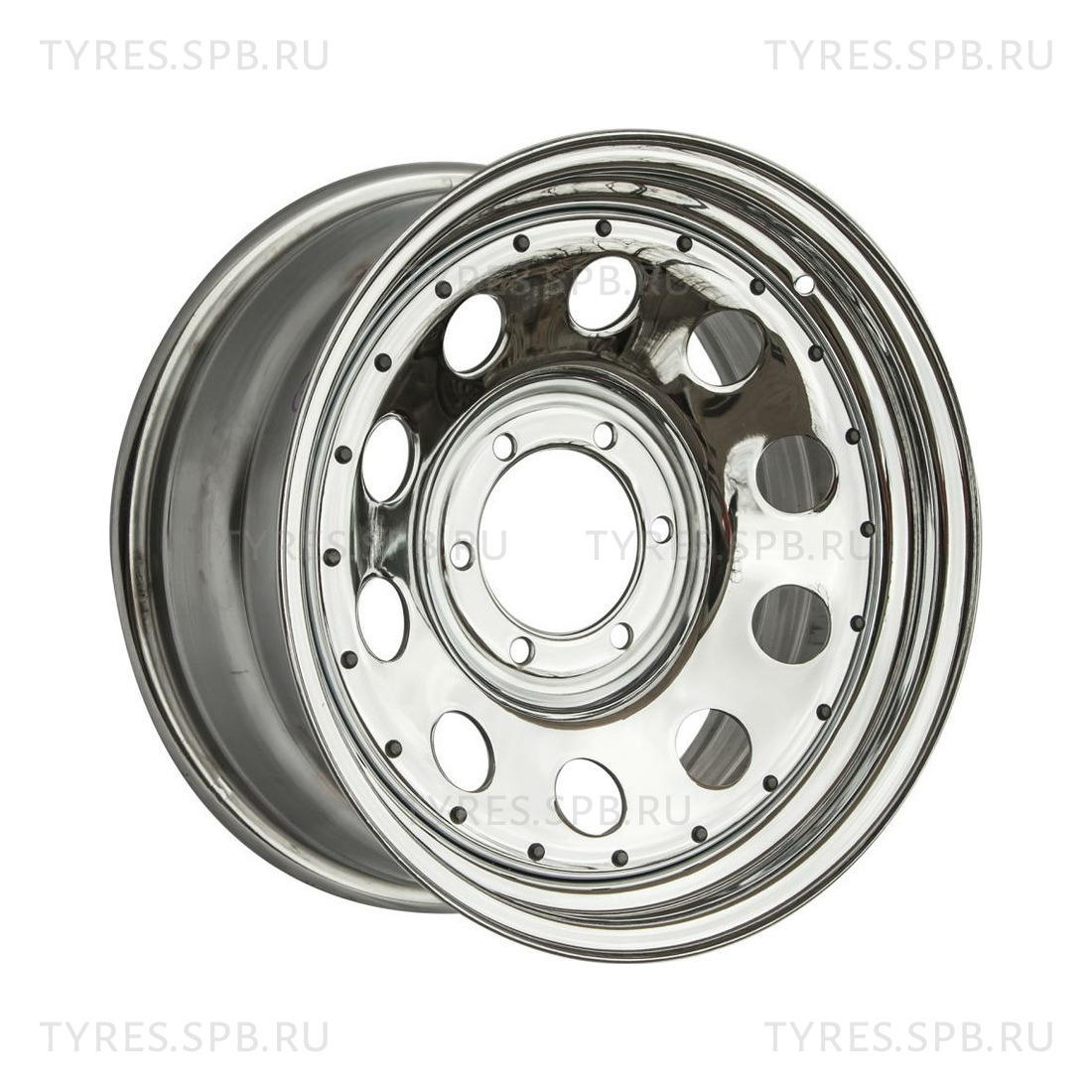 Купить литые диски Тойота Ниссан Хромированный OFF-ROAD Wheels 8x17 6x139.7  110 ET10 в Санкт-Петербурге по отличной цене.