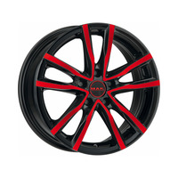 7x17 5x112 76 ET42 black and red